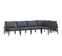 vidaXL Ensemble de canapé de Jardin Anthracite Acier, Ensemble de Jardin, mobilier de Plein air, Repas Entre Amis, Coin détente, agencement de Patio