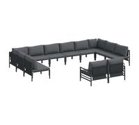 Vidaxl Ensemble De Canapé De Jardin 12 Pcs Anthracite Acier