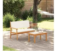 Ensembles de bancs, canapés et tables de jardin bois massif beige 4 pieces 2 personnes