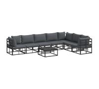 vidaXL Ensemble de canapé de Jardin avec Coussin 8 pcs, Canapé Moderne en Aluminium, mobilier de Jardin stylé, Coin Lounge Polyvalent, Confort extérieur