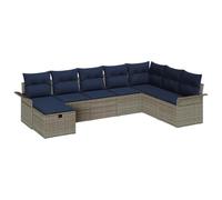 vidaXL Ensemble de canapé de Jardin avec Coussin 8 pcs Poly rotin, Canapé modulable pour Jardin et terrasse, Salon de Plein air, résistant aux intempéries, Design Durable