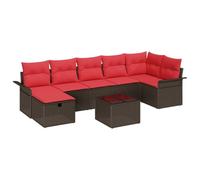 vidaXL Ensemble de canapé de Jardin avec Coussin 8 pcs Poly rotin, Mobilier de Jardin et terrasse, Ensembles Modernes en Poly rotin léger, canapés durables pour l'extérieur