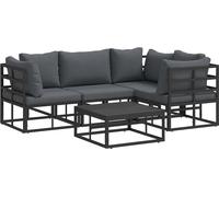 Vidaxl Ensemble De Canapé De Jardin 5 Pcs Noir 70 X 70 X 32 Cm