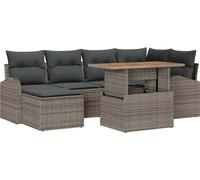 vidaXL Ensemble de canapé de jardin avec coussins 7 pcs Gris