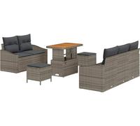 vidaXL Ensemble de canapé de jardin avec coussins 8 pcs Gris 90 x 55 x 71 cm