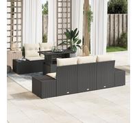 Vidaxl Ensemble De Canapé De Jardin Ensemble De 6 Marron Poly Rattan