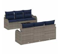 vidaXL Ensemble de canapé de Jardin Gris 55 x 55 x 37 cm polyrotin | Reste résistant au soleil, Coussins faits pour l'extérieur, Élégant et moderne pour ajouter du charme à votre extérieur