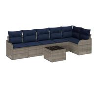 vidaXL Ensemble de canapé de Jardin Gris polyrotin