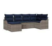vidaXL Ensemble de canapé de Jardin Gris polyrotin