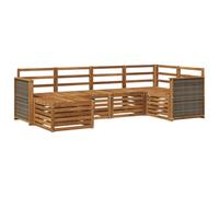 vidaXL Ensemble de Canapé Sectionnel 5 Pièces Naturel Canapé Moderne Extérieur Mobilier Sectionnel Robuste Confort sur Votre Terrasse et Terrasse
