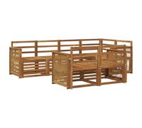 vidaXL Ensemble de canapé sectionnel 6 pièces naturel, canapé de jardin, section moderne pour extérieur, jeu résistant, siège confortable sur la terrasse, idéal pour vivre