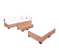vidaXL Ensemble de canapés 18 pièces rotin naturel