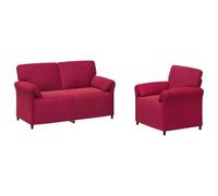 vidaXL Ensemble de Canapés 2 pc Bordeaux Velours