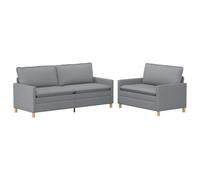 vidaXL Ensemble de Canapés 2 pc Gris Clair Tissu