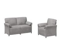 vidaXL Ensemble de Canapés 2 pc Gris Clair Velours