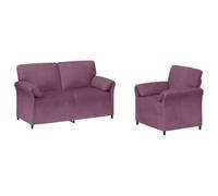 vidaXL Ensemble de Canapés 2 pc Pourpre Velours