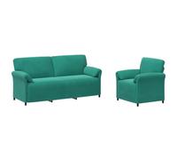 vidaXL Ensemble de Canapés 2 pc Turquoise Velours