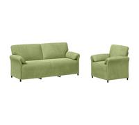 vidaXL Ensemble de Canapés 2 pc Vert Clair Velours