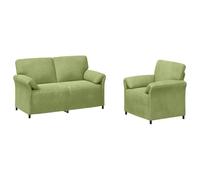 vidaXL Ensemble de Canapés 2 pc Vert Clair Velours