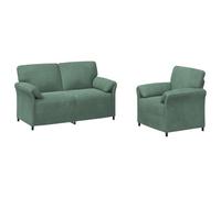 vidaXL Ensemble de Canapés 2 pc Vert Mer Velours