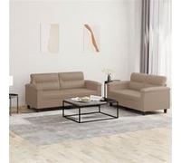 Ensemble de Canapés avec Coussins Sièges 2 pcs Rouge Bordeaux Similicuir vidaXL