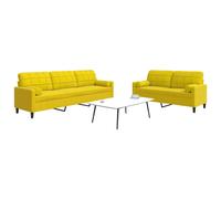 Vidaxl Ensemble De Canapés 2 Pcs Avec Coussins Et Traversins Velours Multicolore