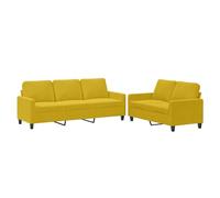 vidaXL Ensemble de canapés 2 pcs avec coussins Velours Bleu