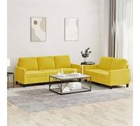 vidaXL Ensemble de canapés 2 pcs avec coussins Velours Bleu