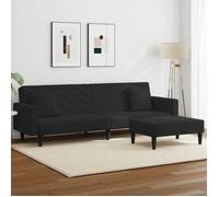 vidaXL Ensemble de canapés 2 pcs avec coussins noir velours, canapé, siège de canapé, canapé relax, canapé confort, fauteuil