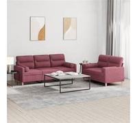 Ensemble de Canapés avec Coussins Sièges Salon 2 pcs Jaune Clair Tissu vidaXL