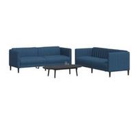 vidaXL Ensemble de canapés 2 pcs bleu tissu, canapé, siège de canapé, canapé relax, canapé confort, fauteuil de télévision 3209244