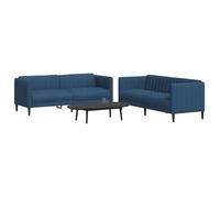 Ensemble de canapés 2 pcs bleu tissu, canapé, siège de canapé, canapé relax, canapé confort, fauteuil de télévision