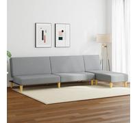 Vidaxl Ensemble De Canapés 2 Pcs Gris Clair Tissu Gris