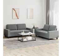 vidaXL Ensemble de canapés Sièges salle de séjour 2 pcs Tissu Rouge bordeaux