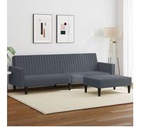 vidaXL Ensemble de canapés 2 pcs gris foncé velours, canapé, siège de canapé, canapé relax, canapé confort, fauteuil de 3216281