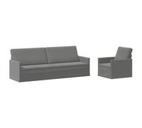 vidaXL Ensemble de Canapés 2 pcs Gris foncé Velours (V)