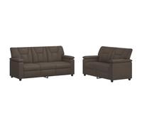 vidaXL Ensemble de Canapés 2 pcs Gris Simili Cuir
