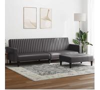 vidaXL Ensemble de canapés 2 pcs gris similicuir, canapé, siège de canapé, canapé relax, canapé confort, fauteuil de 3216289