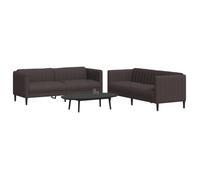 vidaXL Ensemble de canapés 2 pcs marron foncé tissu, canapé, siège de canapé, canapé relax, canapé confort, fauteuil de 3209241