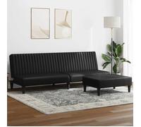 vidaXL Ensemble de canapés 2 pcs noir similicuir, canapé, siège de canapé, canapé relax, canapé confort, fauteuil de 3216285