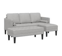 vidaXL Ensemble de canapés 2 pièces avec Coussins en Tissu Gris Nuage