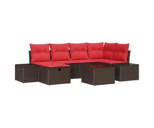 vidaXL Ensemble de Canapés 3 pc polyrotin | Change facilement la disposition quand tu veux, Une belle finition en rattan solide, Parfait pour chiller dehors ou recevoir