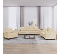 vidaXL Ensemble de Canapés avec Coussins 3 pcs, Canapés avec Accoudoirs et Dossier, Ensemble de Meubles, Mobilier de Salon, 3202306