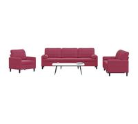 Vidaxl Ensemble De Canapés 3 Pcs Avec Coussins Et Traversins Velours Multicolore