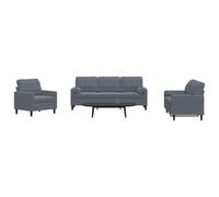 Ensemble de Canapés et Coussins et Traversins Mobilier 4 pcs Velours vidaXL