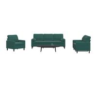 Vidaxl Ensemble De Canapés 3 Pcs Avec Coussins Et Traversins Velours Multicolore