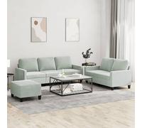 Ensemble de Canapés avec Coussins Sièges Salon Maison 2 pcs Bleu Velours vidaXL