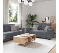 vidaXL Ensemble de canapés 3 pcs avec coussins Gris foncé Velours, canapé, siège de canapé, canapé relax, canapé confort, 3324619