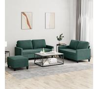 vidaXL Ensemble de canapés 3 pièces avec coussins Velours Gris clair