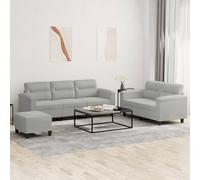 Ensemble de Canapés avec Coussins Sièges 2 pcs Taupe Tissu Microfibre vidaXL